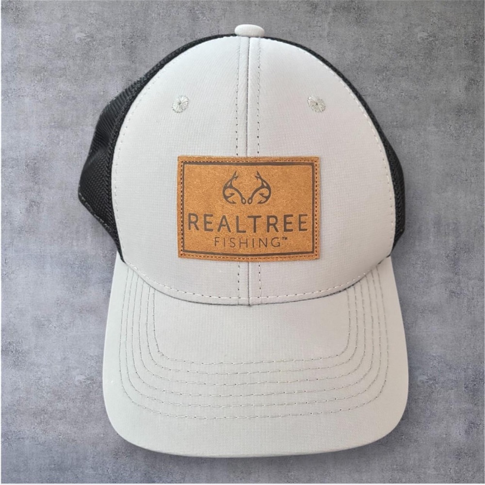 Realtree Fishing Gray and Black Trucker Mesh Cap